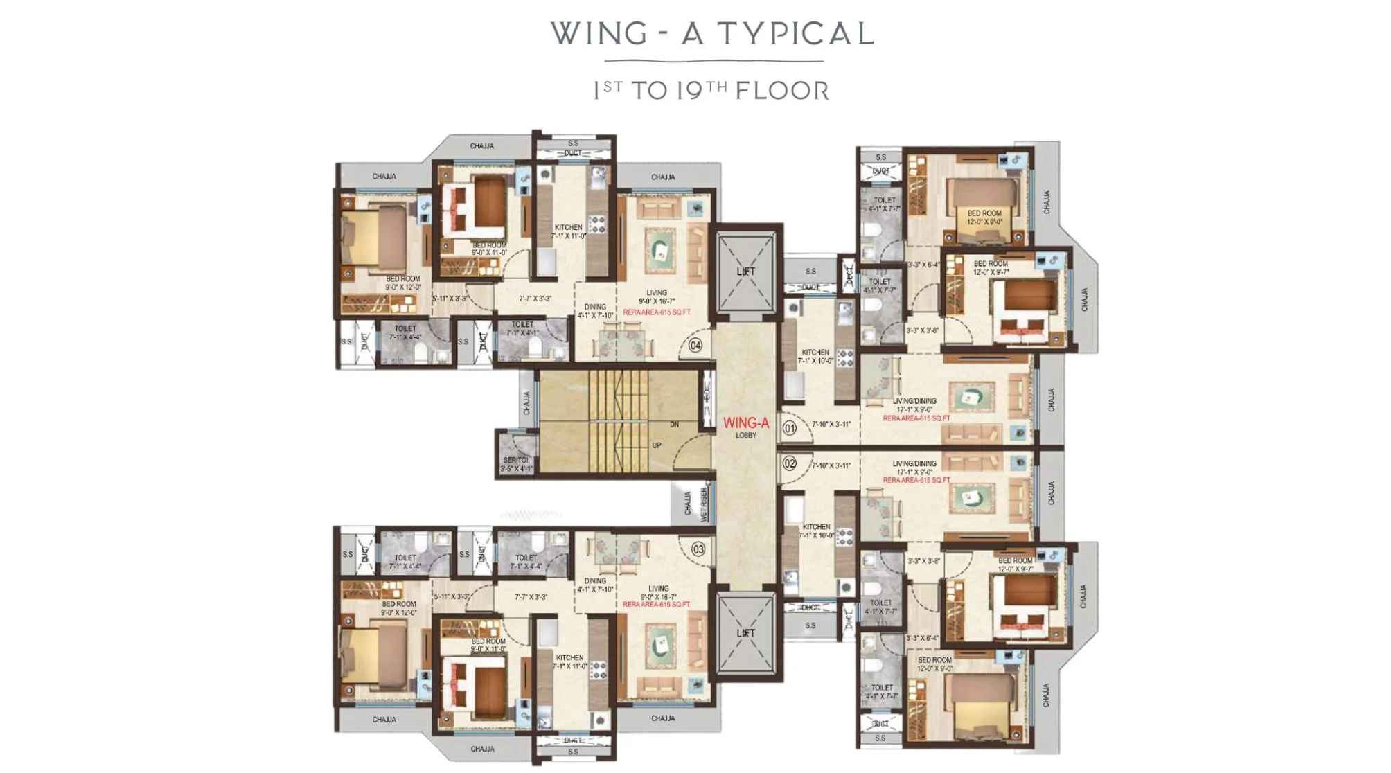 Shristi-Residency-Floor-Plan-Wing-A