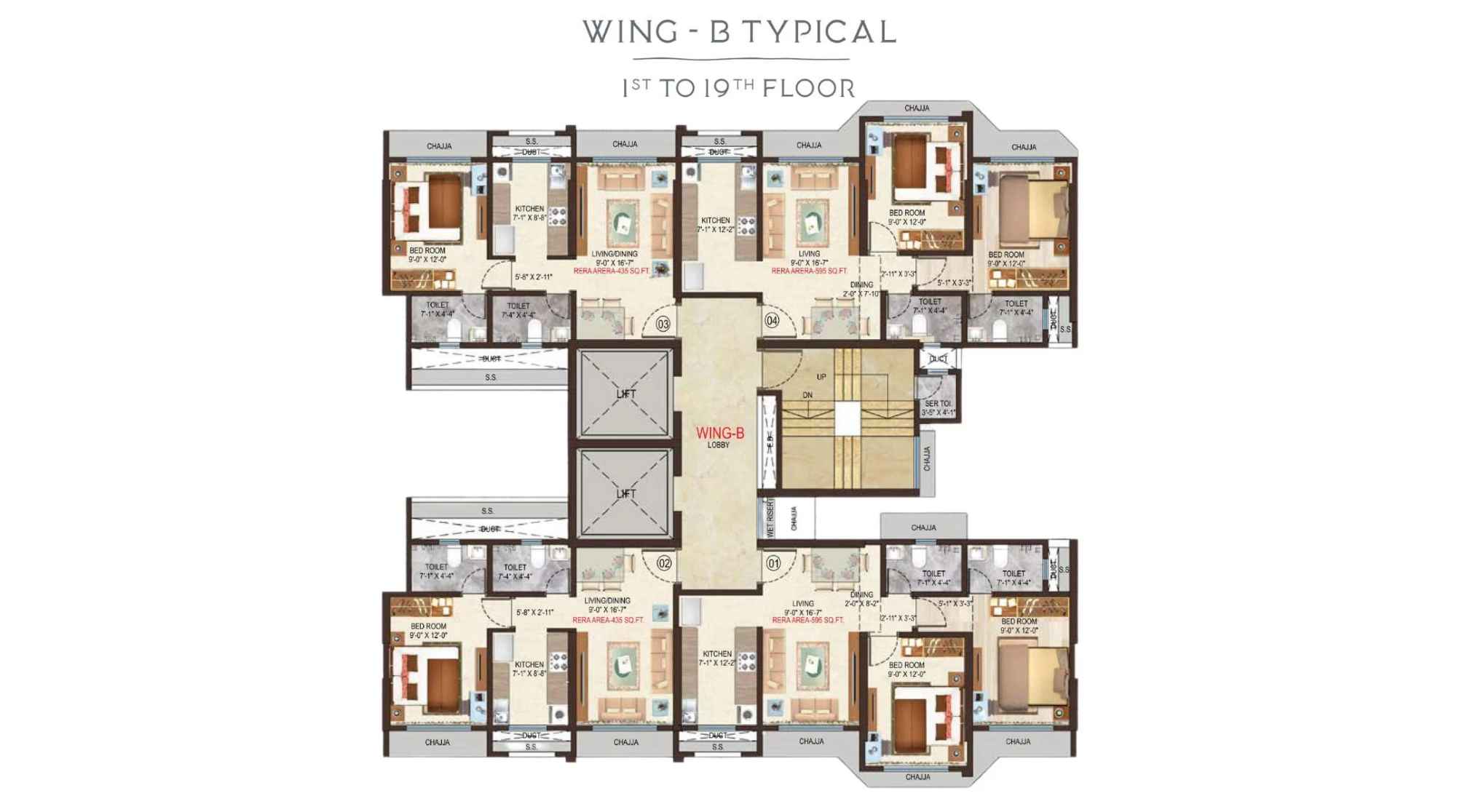 Shristi-Residency-Floor-Plan-Wing-B