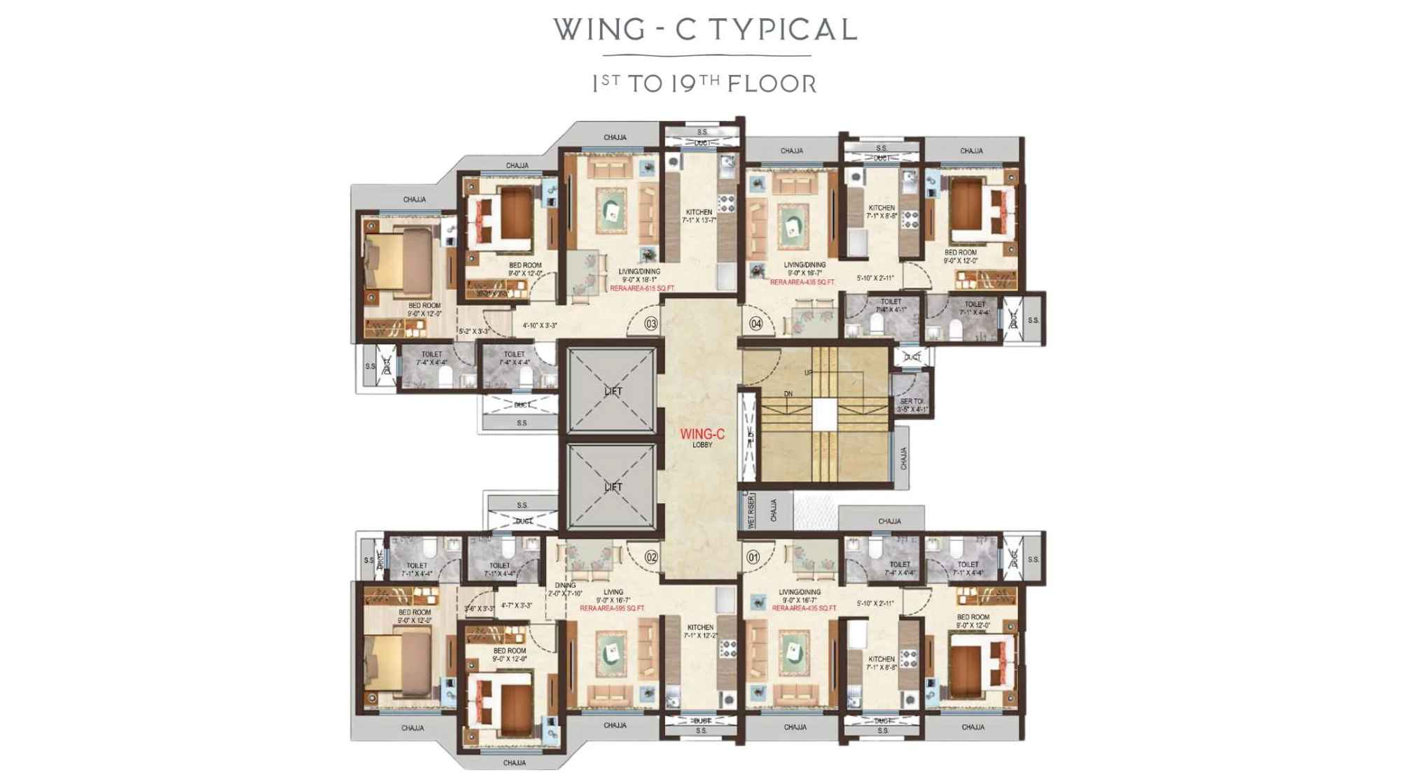 Shristi-Residency-Floor-Plan-Wing-C